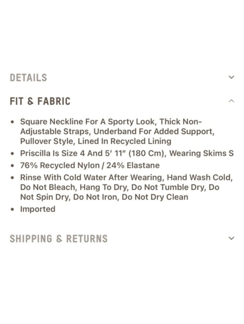 SKIMS▪️Recycled Swim Scoop Tank Bikini Top in Cotton - Picture 6 of 8